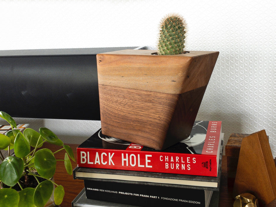 Small Planturn™ in Walnut & Sycamore - Boyce Studio | Cremation Urn for ashes | Cremation Urns | Cremation Urn for Adult
