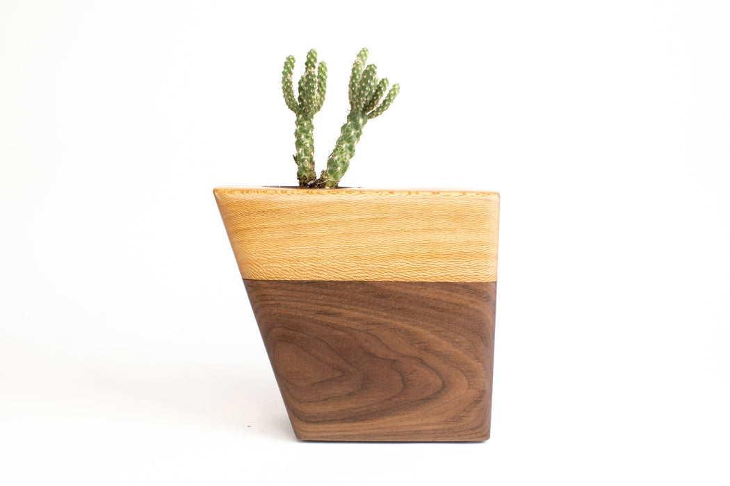 Small Planturn™ in Walnut & Sycamore - Boyce Studio | Cremation Urn for ashes | Cremation Urns | Cremation Urn for Adult