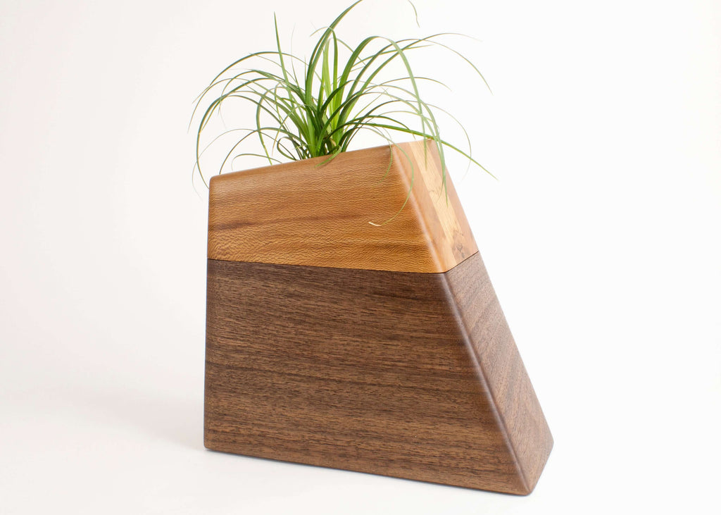 Large Planturn™ Cremation Urn in Walnut & Sycamore - Boyce Studio | Cremation Urn for ashes | Cremation Urns | Cremation Urn for Adult