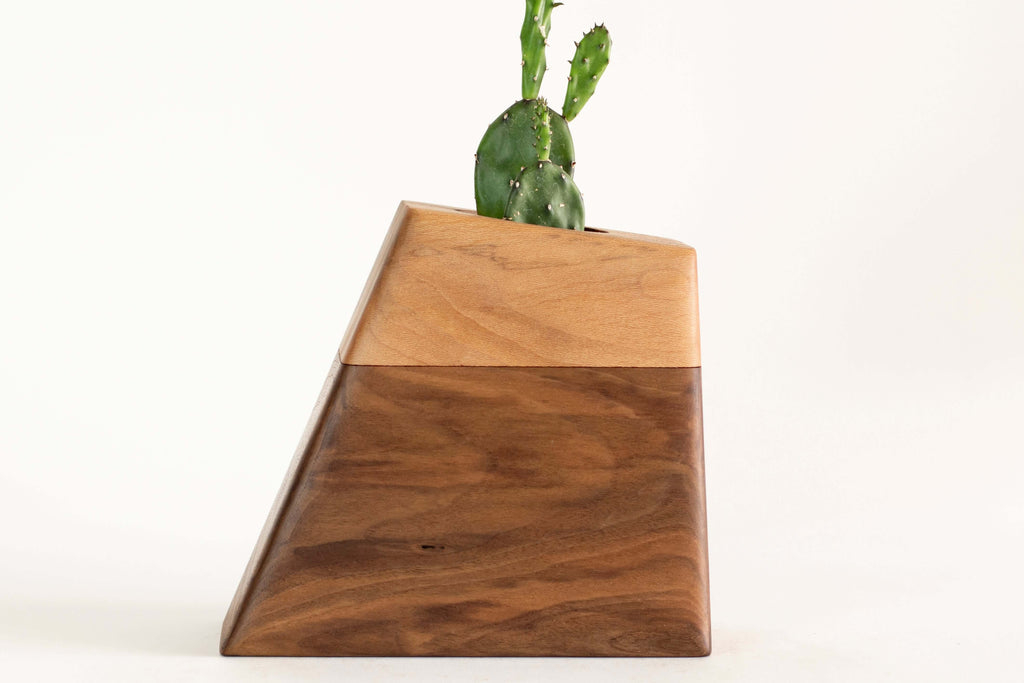 Large Planturn™ Cremation Urn in Walnut & Sycamore - Boyce Studio | Cremation Urn for ashes | Cremation Urns | Cremation Urn for Adult