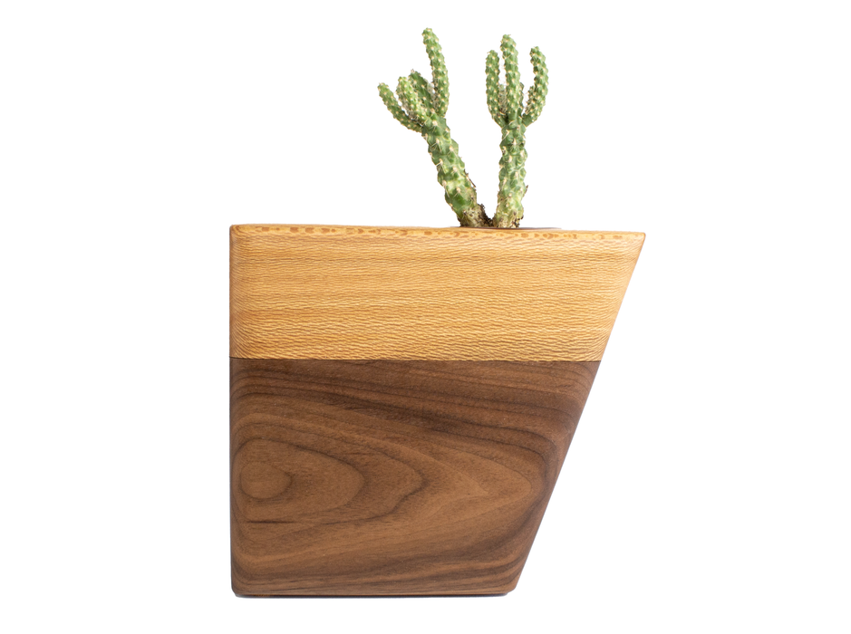 Small Planturn™  in Walnut & Sycamore - Boyce Studio | Cremation Urn for ashes | Cremation Urns | Cremation Urn for Adult